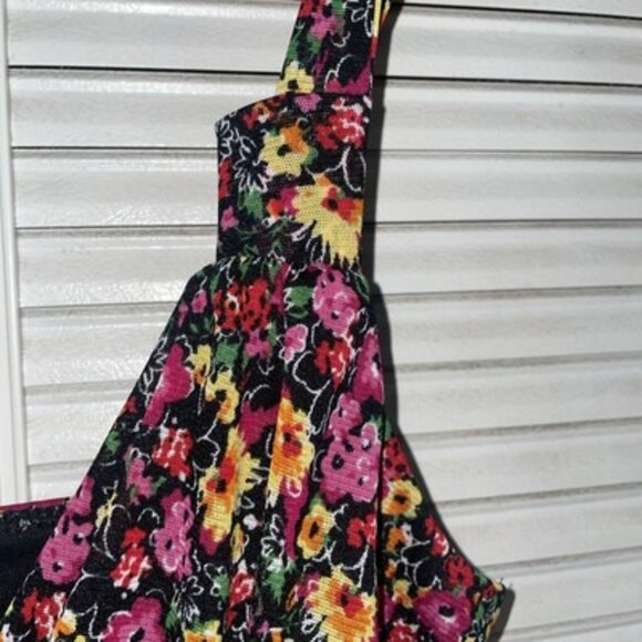 VTG Wet Seal Dress Floral Boho Tie Poof Hem Mini Dress Size M USA - Picture 5 of 11
